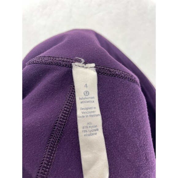 Lululemon Free Runner Cropped Leggings Women’s Size 4 Purple Active Athletic - Picture 7 of 7